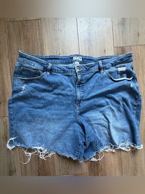 Ava & Viv Blue Distressed Denim Cutoff Shorts